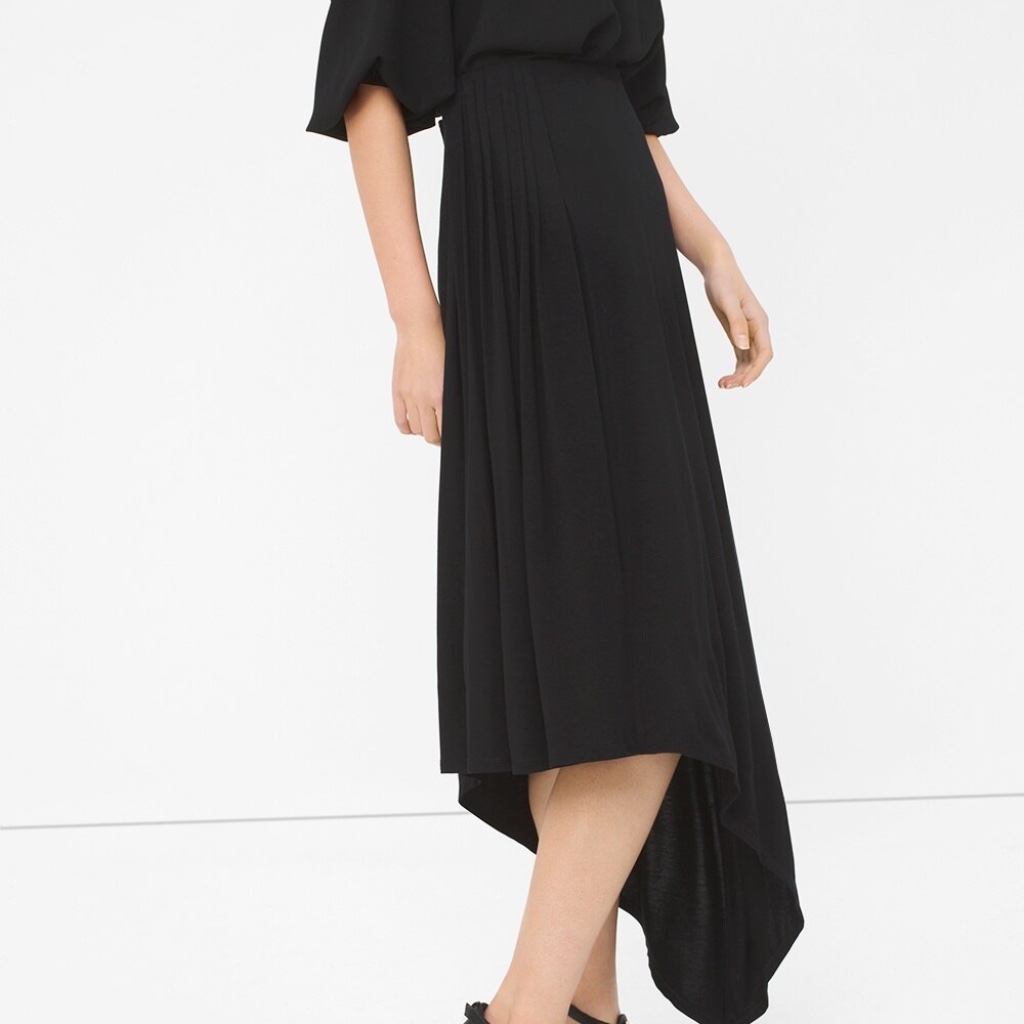 Whbm Asymmetrical Hem Knit Maxi Skirt Size L